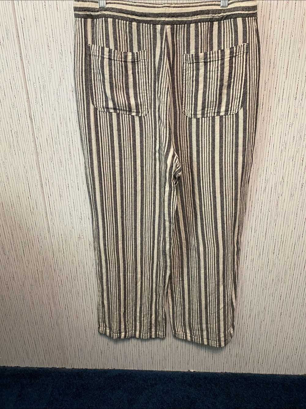 Old Navy XL wide Leg Striped Drawstring Trousers - Black & White - Picture 3 of 9